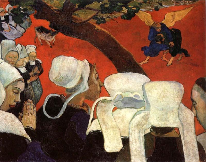 Paul Gauguin The vision for the mass oil painting image
